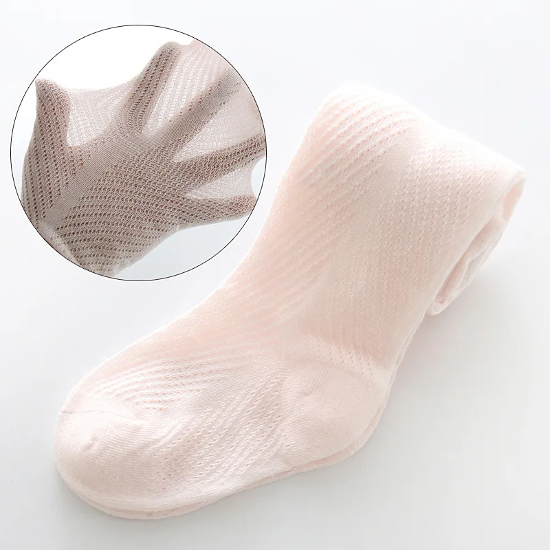 

Twill children Socks Spring and Summer Thin Combed Cotton Baby Girl Pantyhose Cotton Hollow Breathable Bottoming Girls Leggings