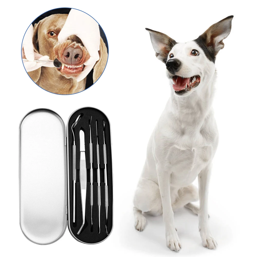 Set Pet Tartar Remover Scaling Tools With Bag Beauty Tooth Cleaning Dental Tool For Dog Health Supplies | Дом и сад