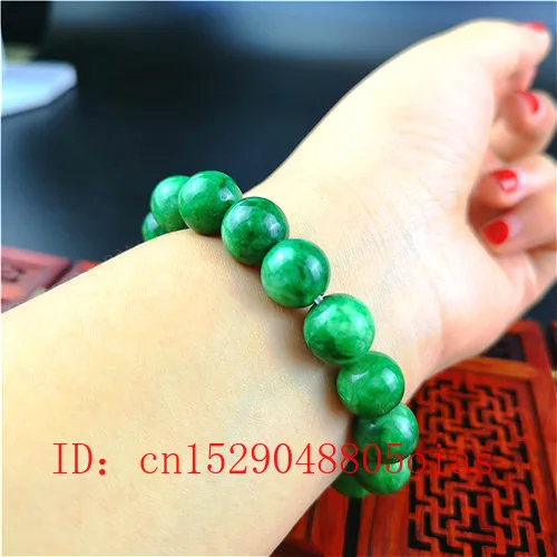 Натуральный зеленый нефритовый яшма бусины эластичный браслет Очаровательные