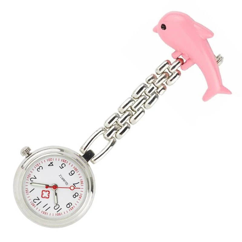 Часы медсестры в форме дельфина часы для рыбы подвесные серебристые из