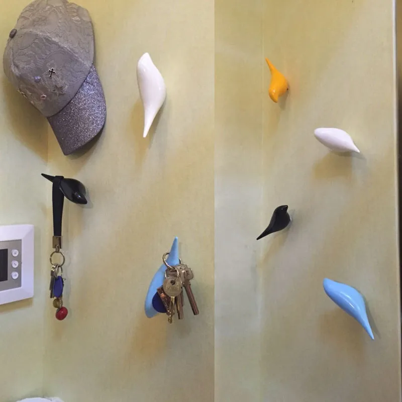 Настенный смоляный крючок в виде птицы для ключей настенные крючки пальто