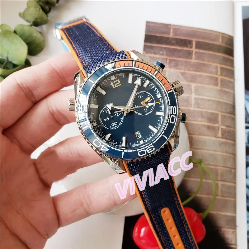 Мужские кварцевые часы с хронографом классические из нержавеющей стали