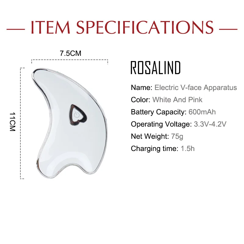 ROSALIND массажер для лица Guasha Electirc устройство подтяжки шеи USB перезаряжаемое