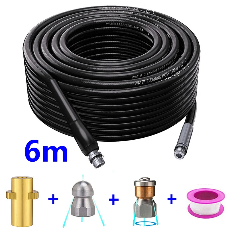 

Водяной шланг высокого давления для мойки karcher K5 K2 K3 K4 K7 со шлангом струйное сопло для Промывки Канализационных и онных трубтрос для чистки труб,прочистка сливных труб,насадка для канализации,