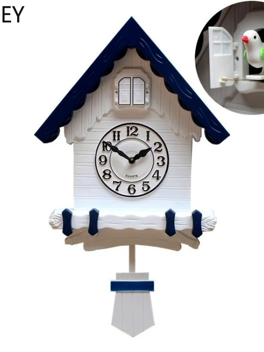 Modern Creative Cuckoo 3D Wall Clock Living Room Children's Bedroom Cartoon Shabby Chic Clocks Home Decor Pendulum | Дом и сад