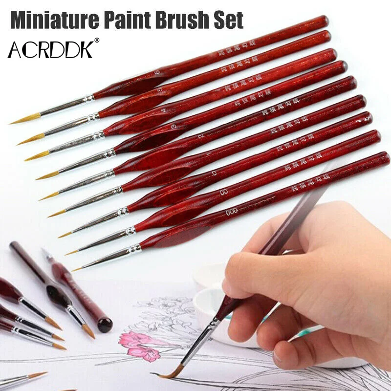 Professional Sable Hair Fine Detail Art Model Tools Fl