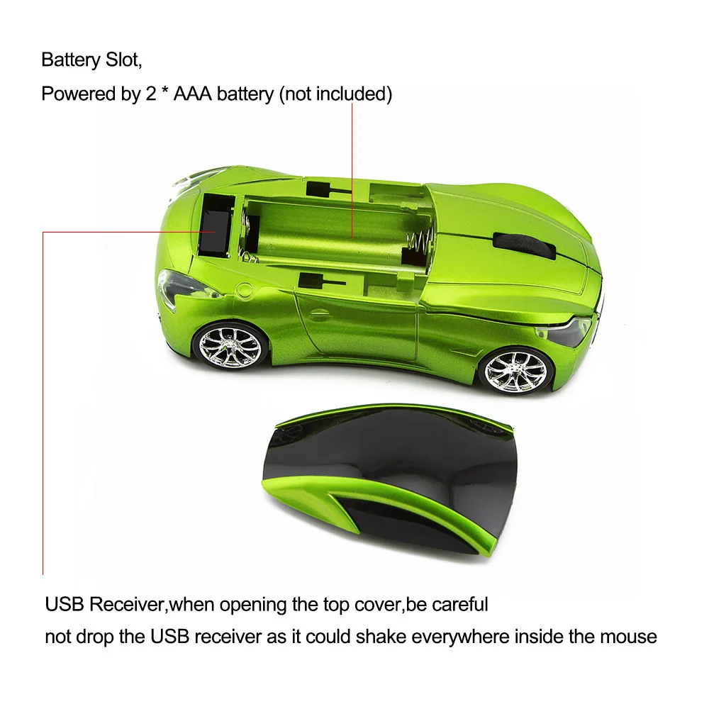 CHYI Автомобильная Беспроводная Usb компьютерная мышь милый мини оптическая PC Mause Эргономичная 3d милая мультяшная Подарочная мышь для ноутбука Macbook