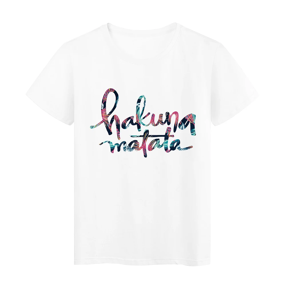 

Hakuna Matata T-shirt Women Aesthetic Letter Printed Tops Ropa Tumblr Mujer Summer Harajuku Tees Spain Urbano Streetwear Tshirt