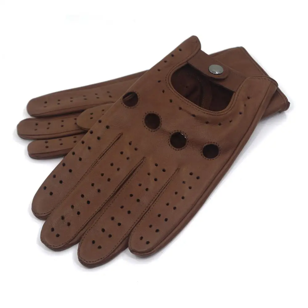 

Harssidanzar Men's Gloves Lambskin Leather Driving Gloves Ulined