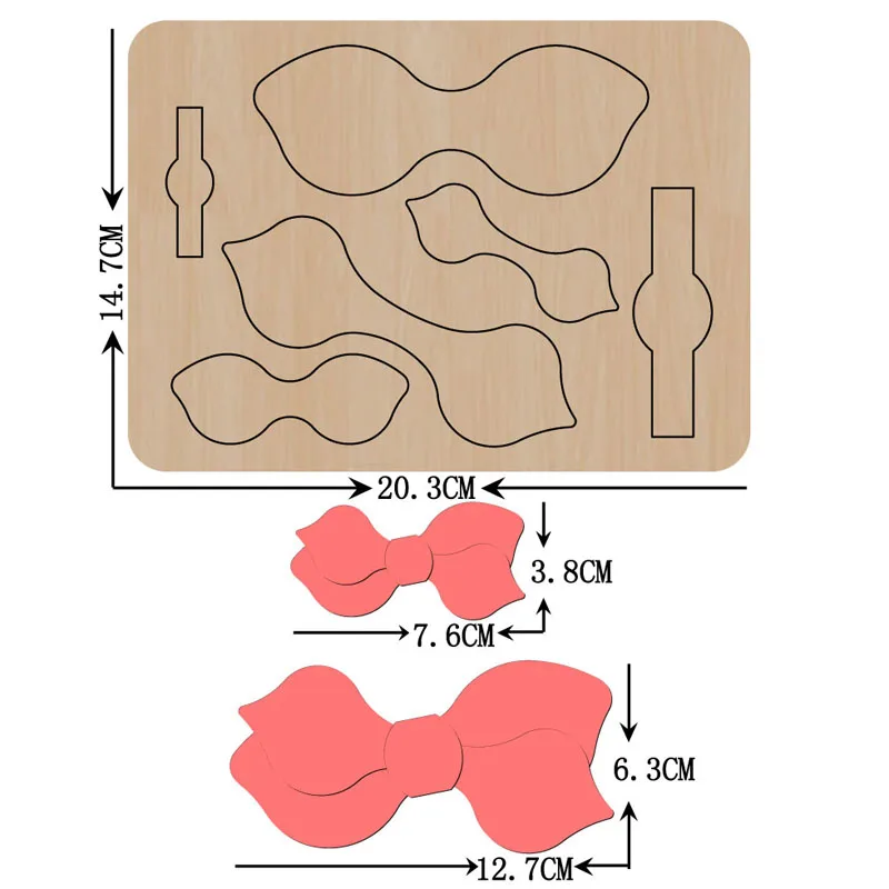 

Petal Bow Knot Headband Headdress Hairpin Cutting Mold Wood Die For Blade Rule Cutter For DIY Leather Cloth Paper Headwear Craft