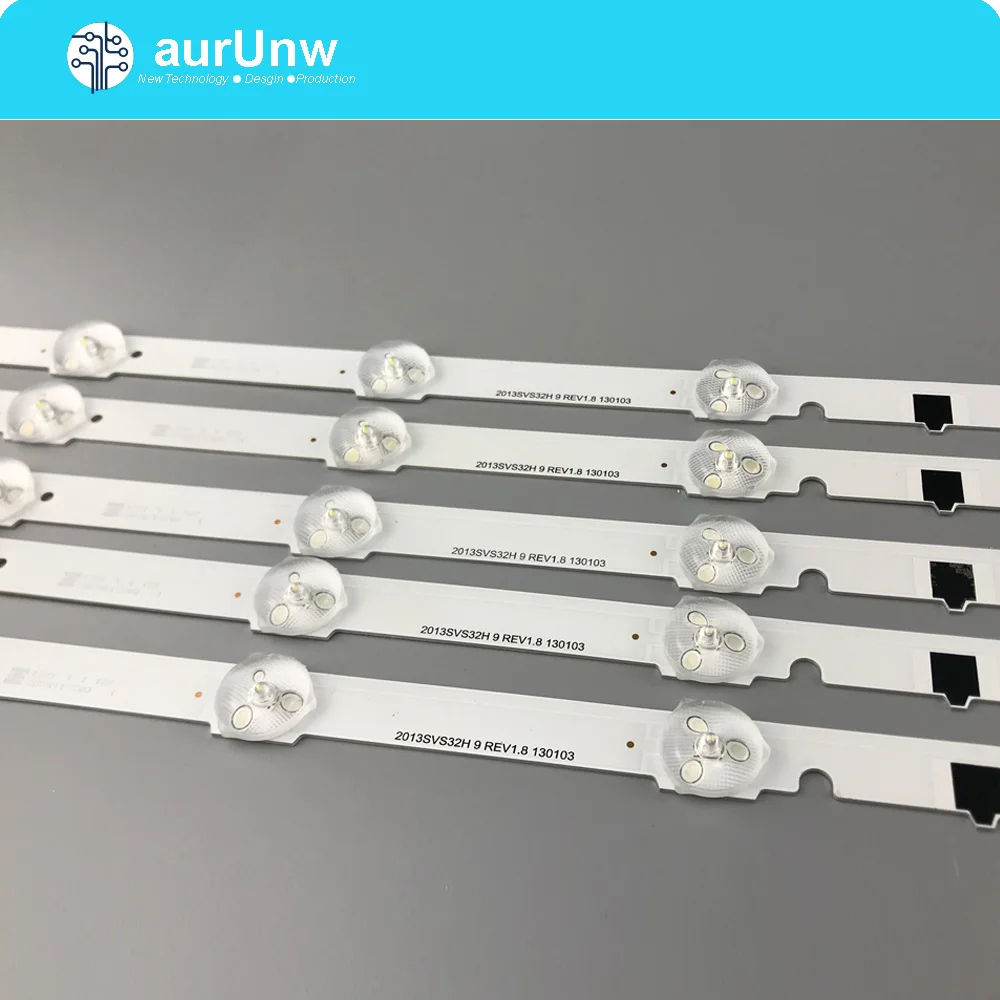 

TV LED Bars For Samsung UE32F4000AW UE32F5000AK UE32F5030AW UE32F5300AW UE32F5300AK LED Backlight Strip Kit 9 Lamp Lens 5 Bands