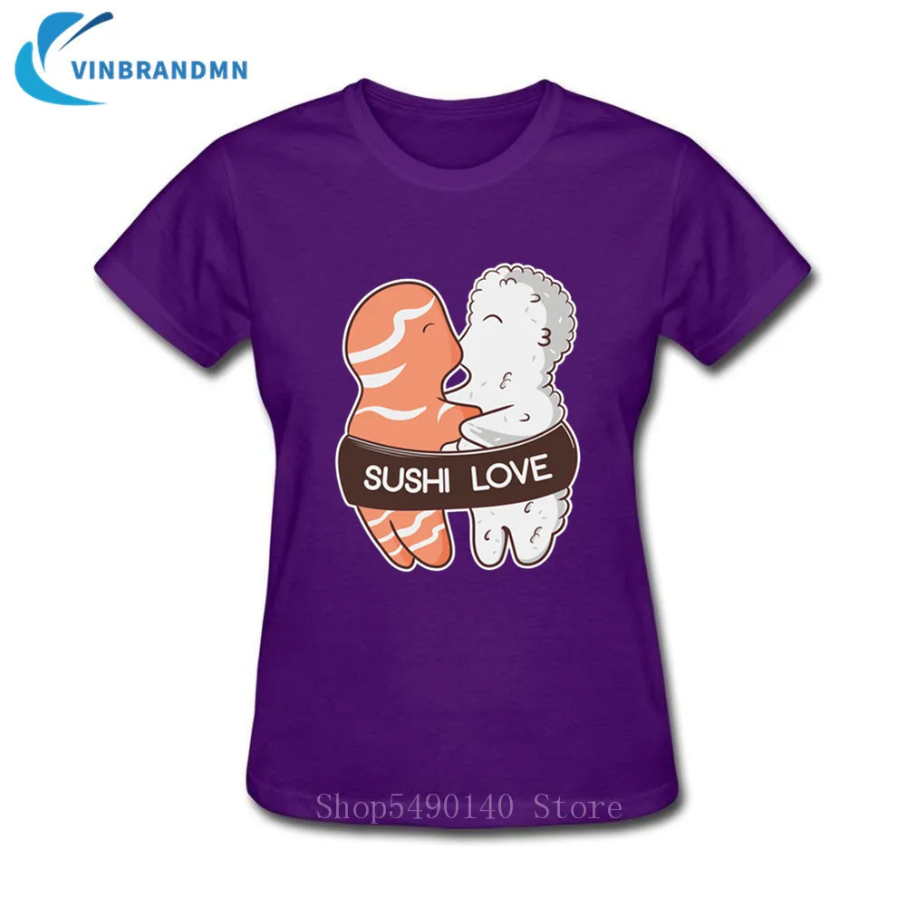 

Популярные Harajuku Sushi Love Gift топ в стиле хип-хоп, японский стиль, милые суши, футболка с мультяшным принтом, Новая женская модная хлопковая футбо...