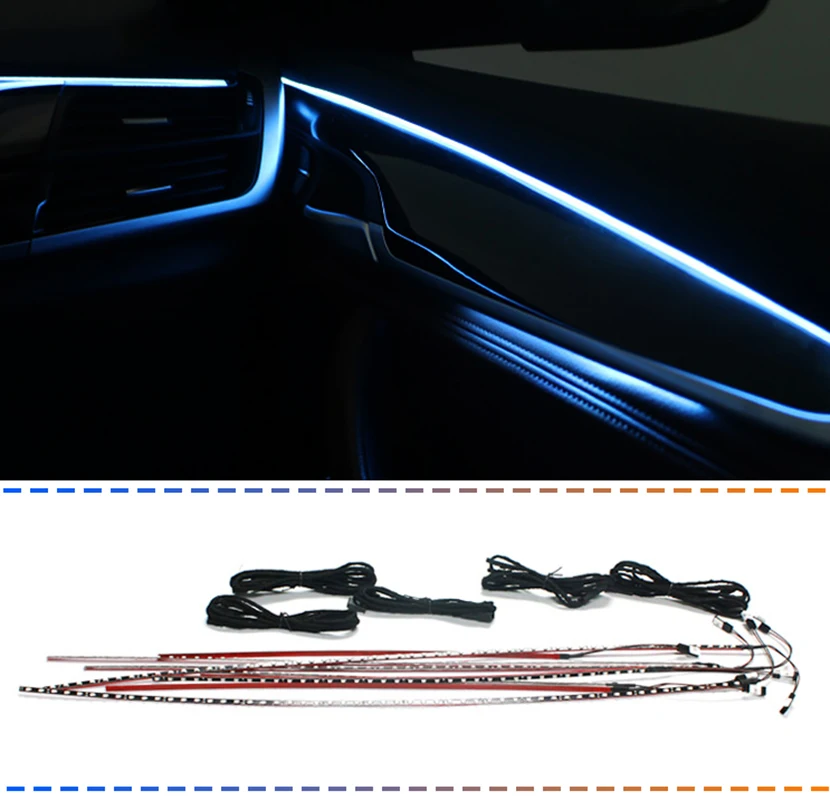 Автомобильный комнатный светильник для BMW F10 светящаяся лента салона автомобиля