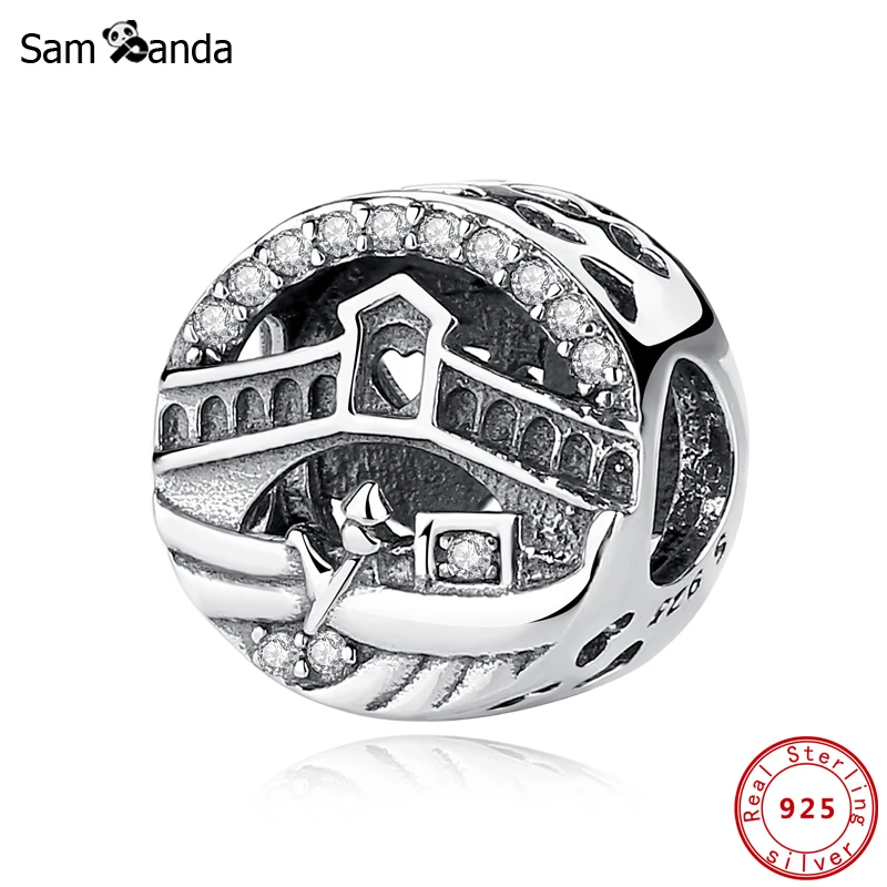 Оригинальные подвески из стерлингового серебра 925 пробы венецианские бусины