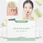 100 листовупаковка, матовые салфетки для лица с зеленым чаем