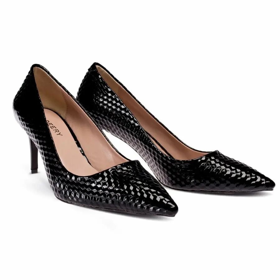 

Heels Women 2021 Deery, Black Patent Leather Stiletto Women'S Shoes