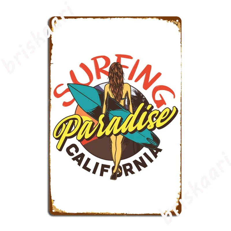 

Райский серфинг металлические знаки бляшки Клубная домашняя печать для гостиной жестяные плакаты с вывесками