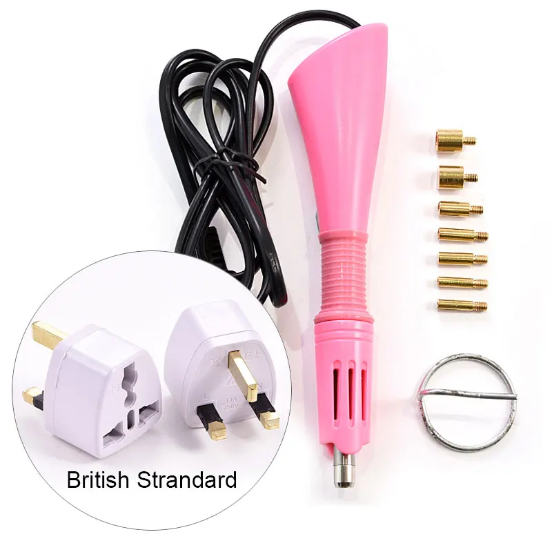 pink-BS Быстро нагревается! EU/US Plug белое устройство горячей фиксации для нанесения страз розовый Железный-на горячей фиксации Стразы аппликатор палочка термофиксация инструмент Y2852 - Цвет: pink-BS