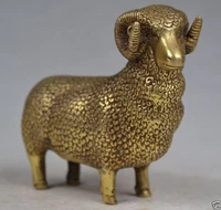 rare old collectibles handwork carving rare noble lifelike copper sheep statue garden decoration 100 real brass bronze 25 off