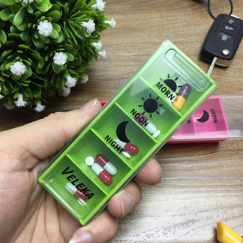 Картридж для таблеток двухцветный с пятью отделениями портативный картридж мини