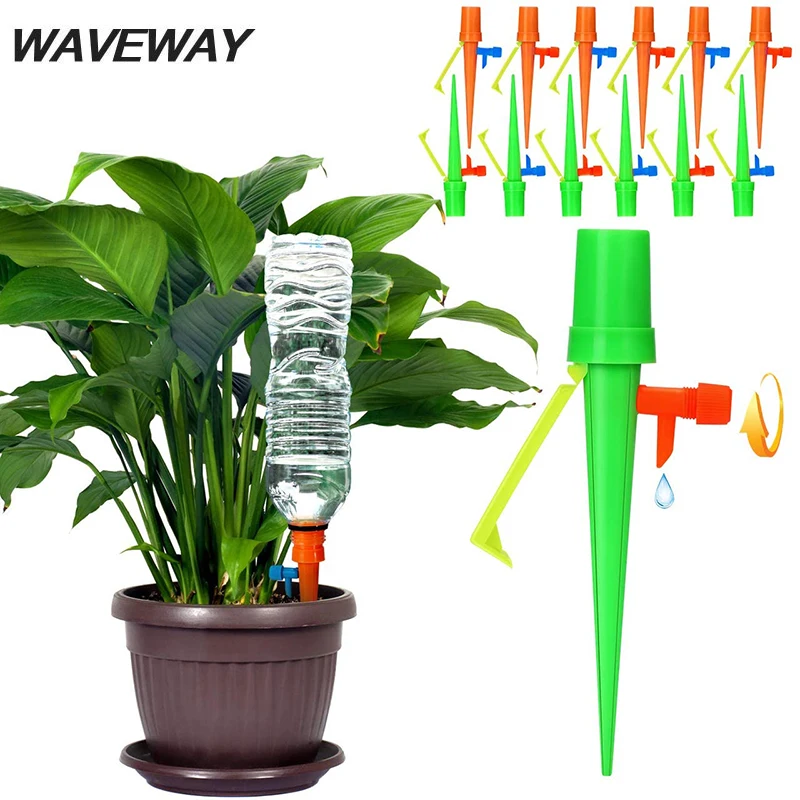 Newest Automatic Drip Irrigation System Garden Watering Spike For Plants Flower Waterers Bottle | Дом и сад