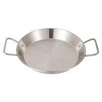 outdoor camping seafood pan good quality spanish paella pan seafood dish stainless steel korean fried chicken dish