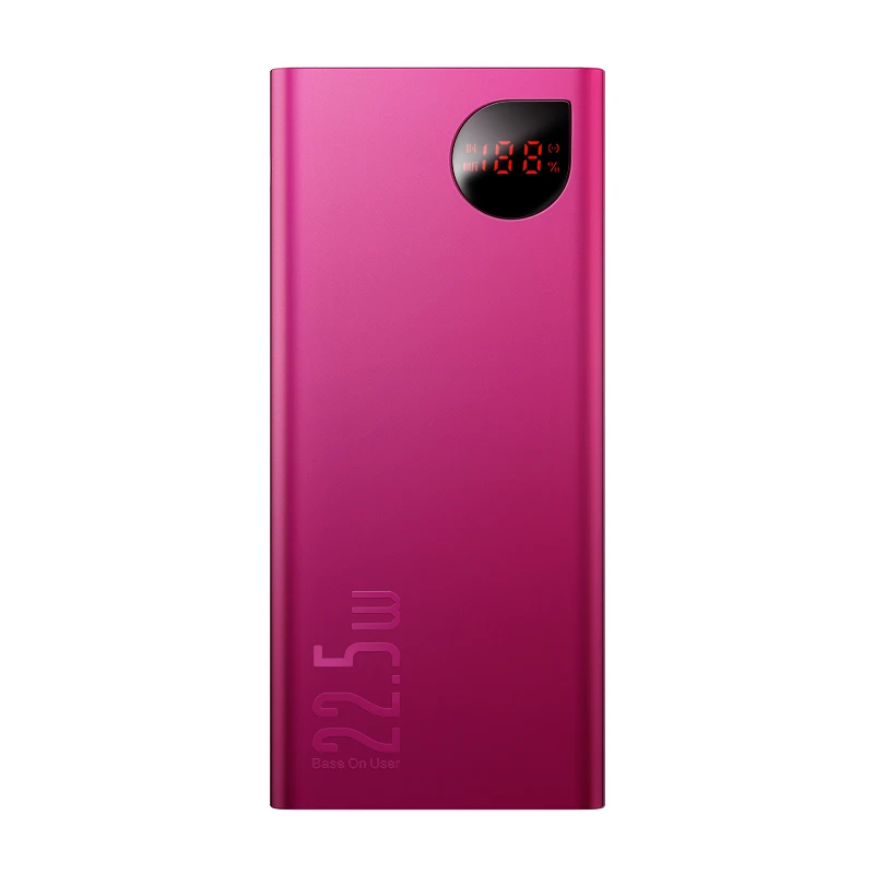 Powerbank Red Baseus 20000 мАч Внешний аккумулятор с PD3.0 Быстрая зарядка для iPhone Быстрая зарядка 4,0 Supercharge внешний аккумулятор для Xiaomi huawei P30 Pro - Цвет: Powerbank Red