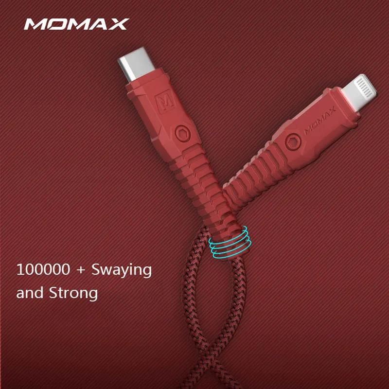 MOMAX Durable PD apple fast charging data line C to lightning- 1.2m 2 times strong bending resistance Apple MFi certification | Мобильные