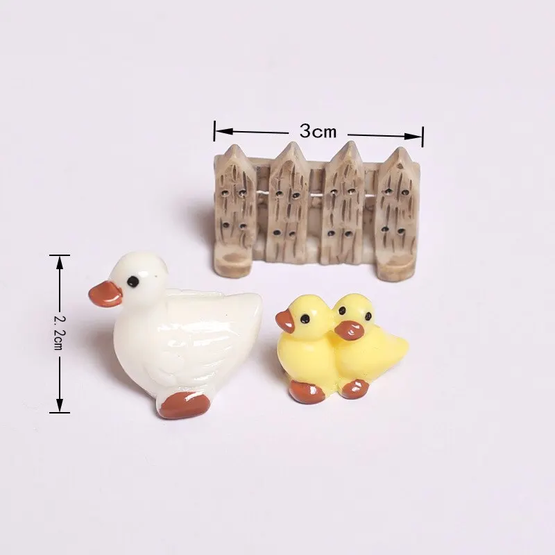 3PCs/Set Cartoon Animal Pig Dog Lotus Miniature Ornament Resin DIY Fairy Garden Micro Dollhouse Plant Pot Bonsai Terrarium Decor | Дом и сад