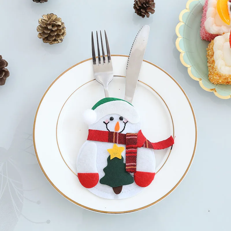 4 шт./компл. рождественские украшения для дома стола обеденного плюшевые милые
