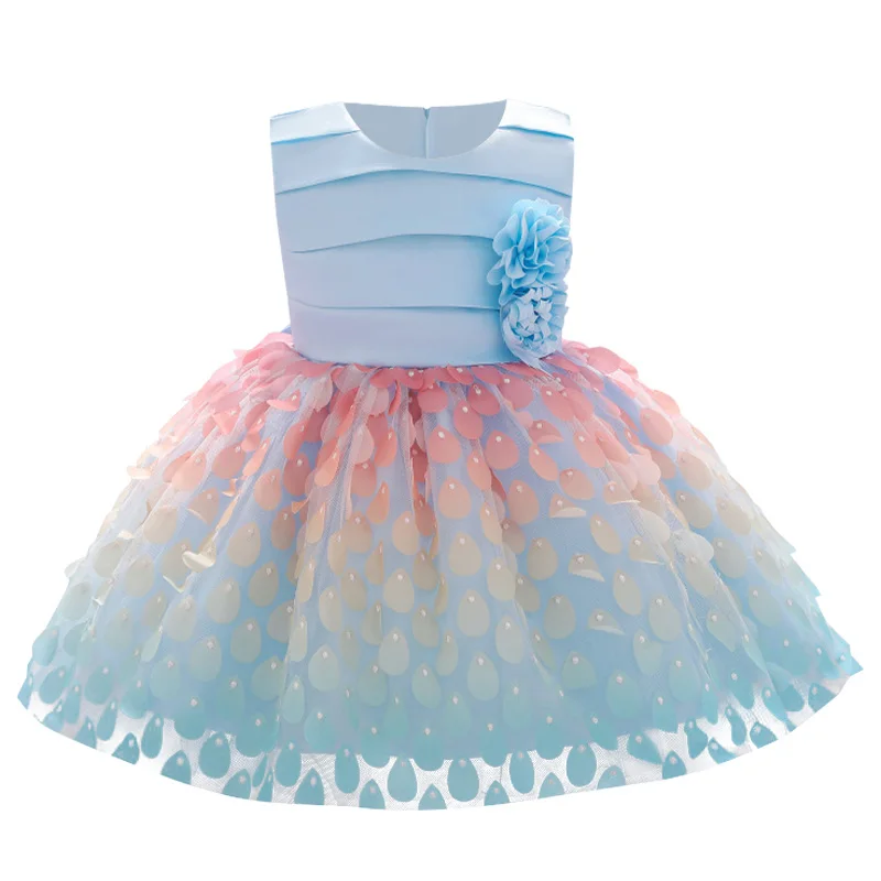 Платье для маленьких девочек с вышивкой и бантом 0-от 24 мес. до 1 лет Одежда платье