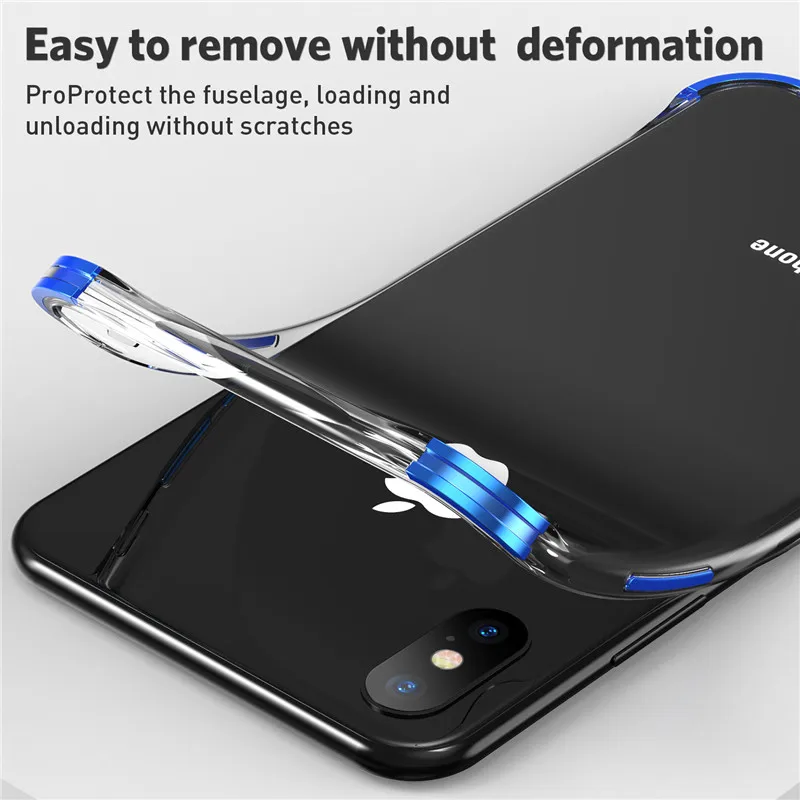 Lovebay Прозрачный чехол для iPhone X XR Xs Max 7 8 6 6s Plus Мягкий ТПУ сплошной цвет акриловые