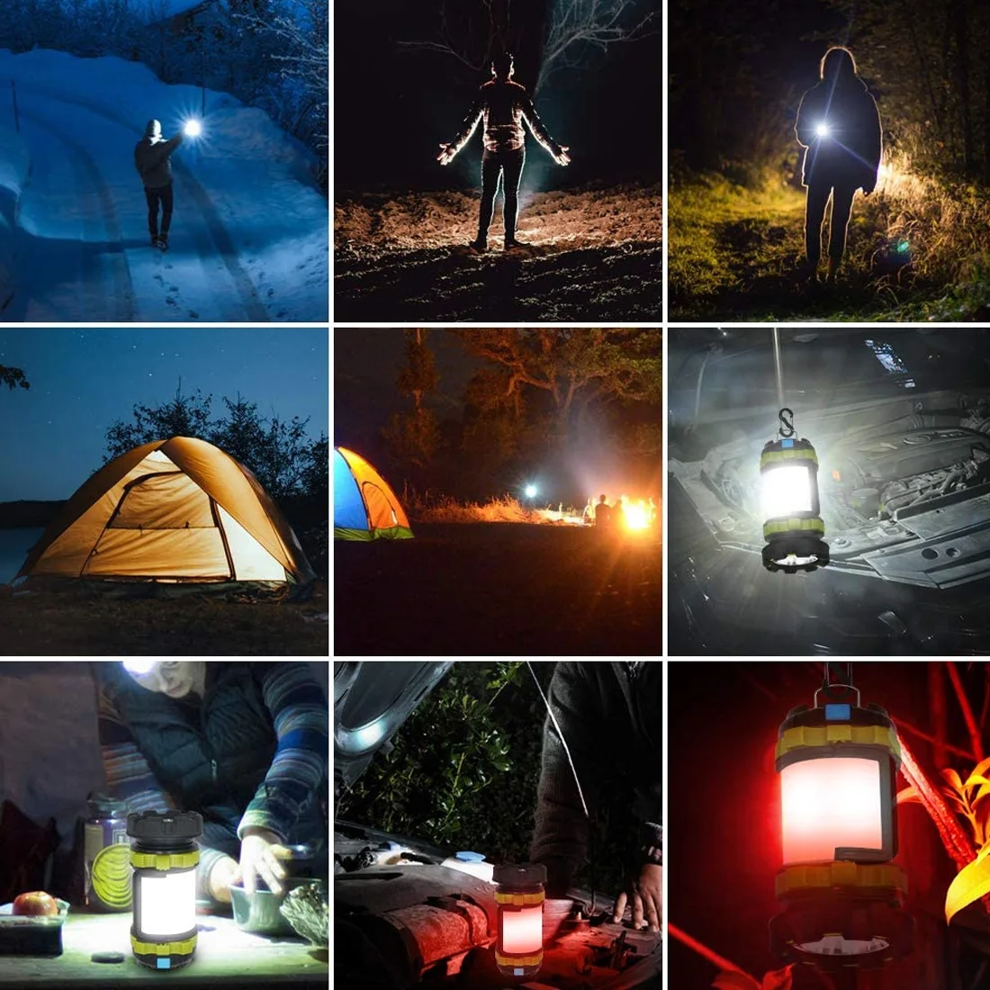 

8000 Lumen USB Rechargeable LED Torch Camping Lantern Water Resistant Outdoor Search Flashlight for Fish Hunt Searchlight Torch