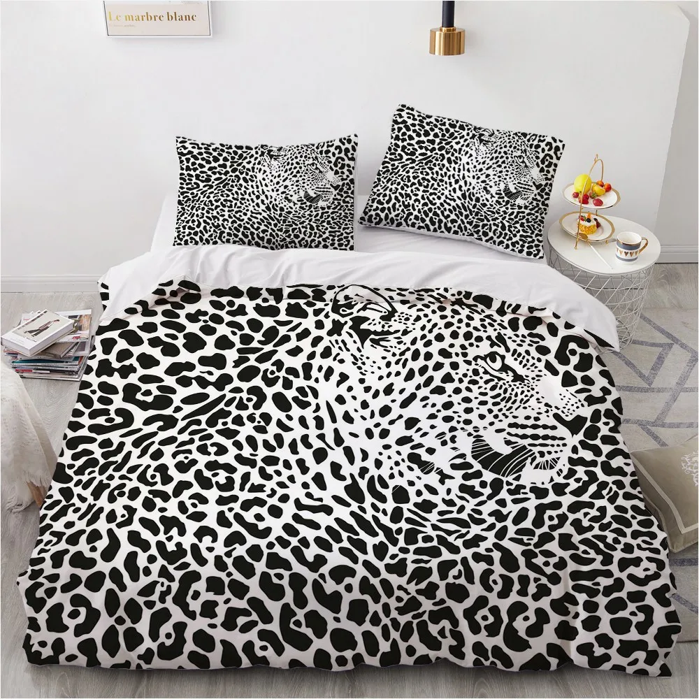 

3D Custom Design Stripes Quilt Cover Sets White Bed Pillow Slips 200*230cm Full Twin Double King Size Marbling Bedclothes