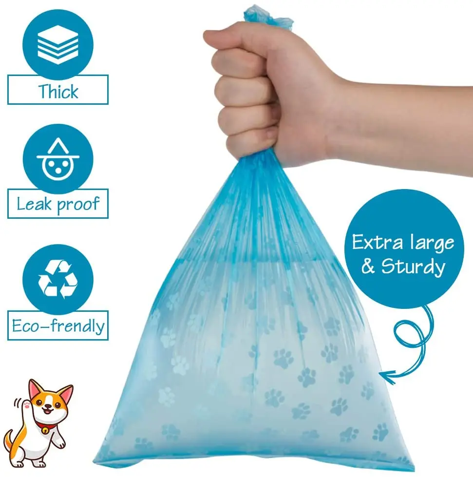 Bolsas de basura para excrementos de perro, 30 rollos de bolsas de basura para residuos de mascotas, dispensador de soporte sin perfume, herramientas de recogida de limpieza, accesorios para mascotas-4