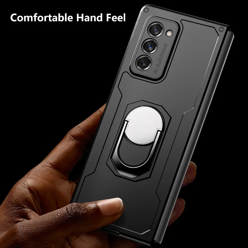 Armor Case For Samsung Galaxy Z Fold 2 5G Case Anti-knock Protection With Ring Hard Cover for Samsung Z Fold 2 W21