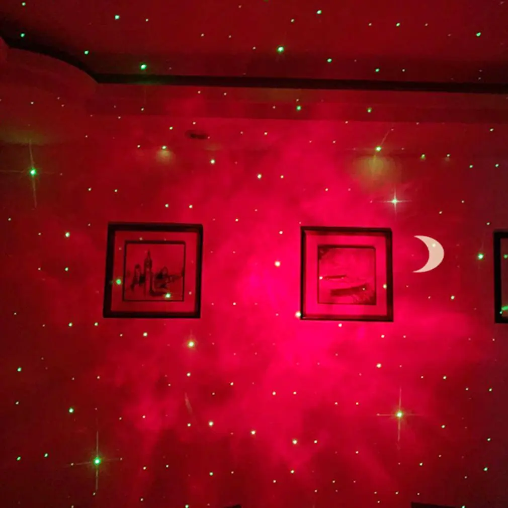 Лазерный проектор галактики звездное небо вращающийся водяной машущий ночник