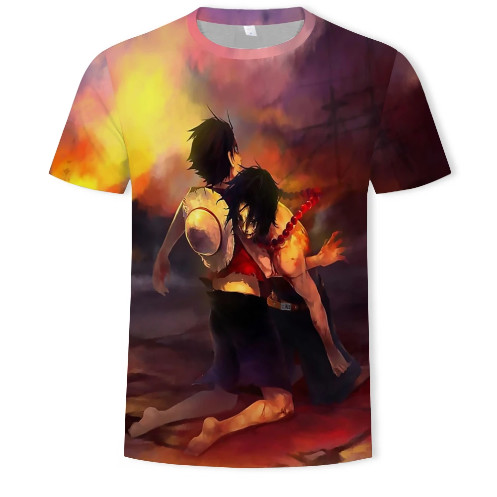 

Harajuku t-shirt men's and women's 3D printing cool cartoon cartoon pirate Youth Summer leisure T-shirt street style