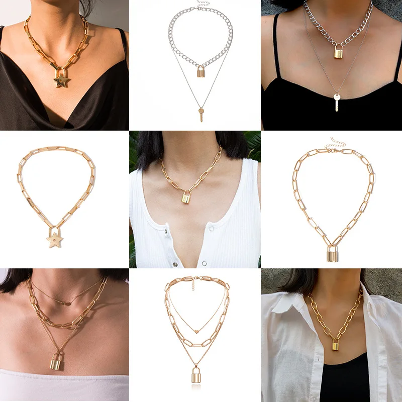 Kingdeng Многослойные Звезды Длинное Ожерелье Подвеска 23 февраля подарки мужчинам