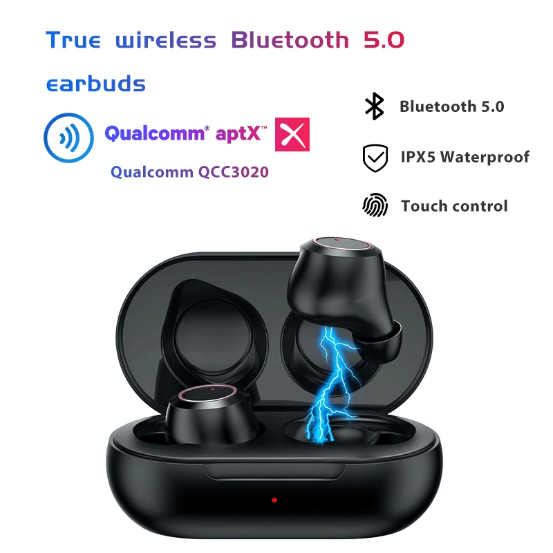 Kelodo TWS беспроводные наушники Bluetooth 5,0 QCC3020 Hi-Fi стерео гарнитура спортивные Bluetooth наушники с зарядным устройством