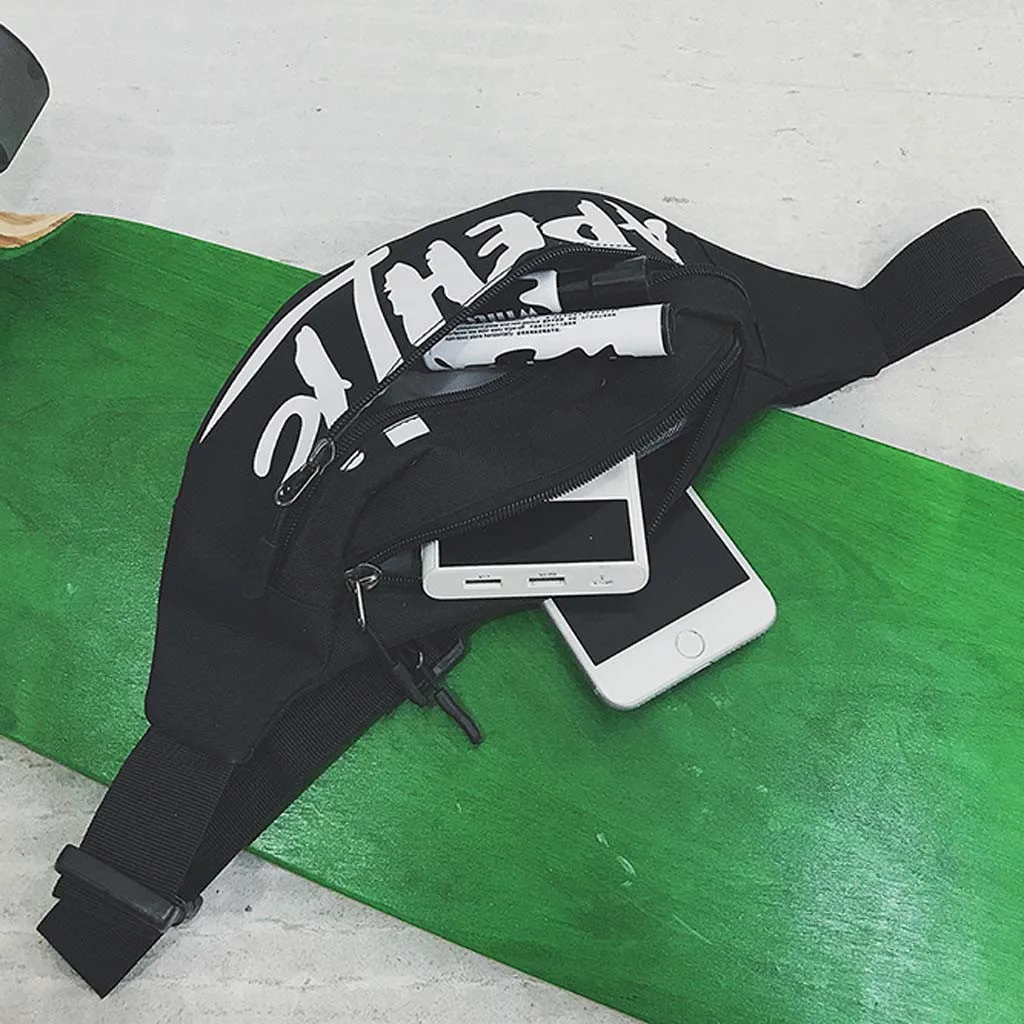 Женская поясная сумка с буквенным принтом дорожная на бретельках уличная 2020 для