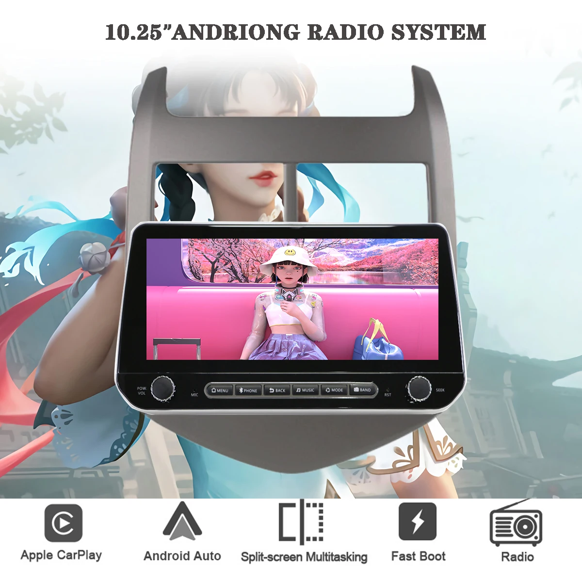 

8G+128G Android11 Car GPS Navigator Multimedia HU Head Unit Cassette For Chevrolet Aveo Sonic 2011-2015 4G WIFI Carplay DSP SWC
