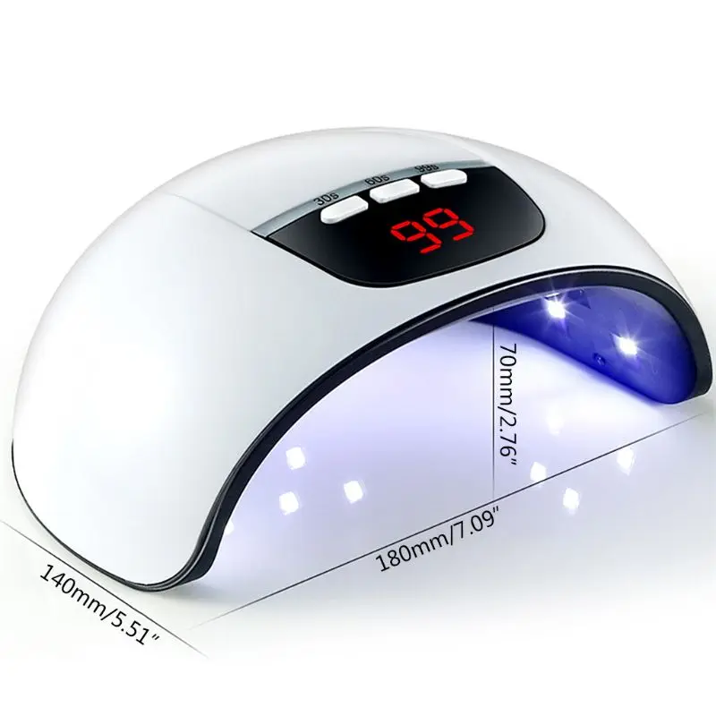 

45W Nail Lamp Double Light Source Intelligent Induction Phototherapy Lamps Painless Speed Hot Nails Oil Glue Dryer