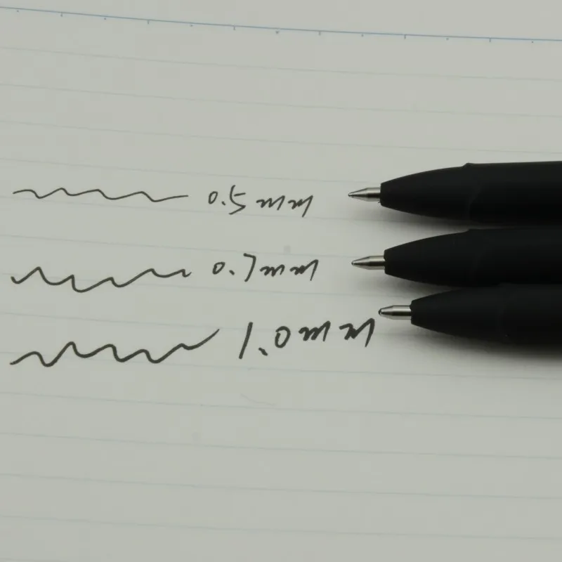 12шт BAOKE 0.5мм/0.7мм/1мм Матовая гелевая ручка для школы с большим запасом чернил, канцелярские товары для офиса