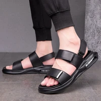 fashion mens sandals summer soft sandals high quality genuine leather sandals outdoor air cushion men roman sandals