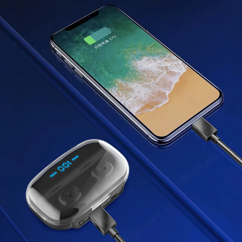UBeamer XI10S беспроводные наушники Bluetooth 5 0 светодиодный дисплей 3000 мА/ч внешний