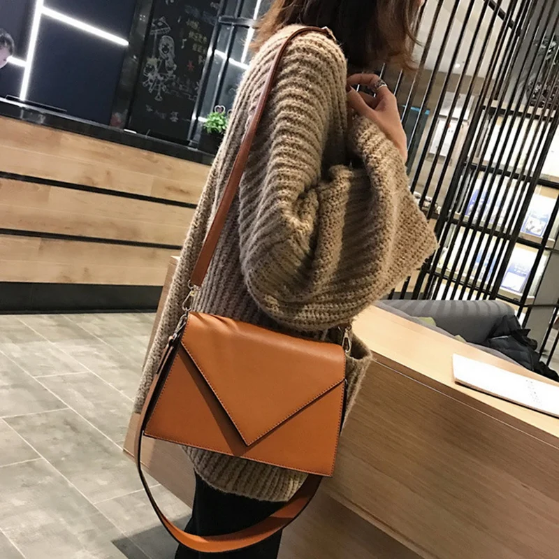 Модная повседневная сумка простая широкополосная маленькая квадратная