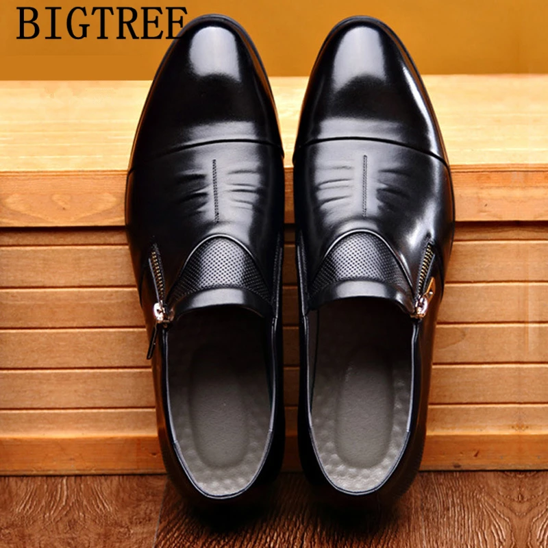 

Leather Shoes Men Formal Loafers Men Fashion 2021 Designer Shoes Slip Dress Brand Plus Size Dress Office Shoes Men Classic Buty