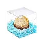 25 шт. квадратная ПВХ подарок на день рождения коробка прозрачный Свадебный держатель коробки для шоколада и сладостей событие привлекательного леденцового сумки 5x5x5cm
