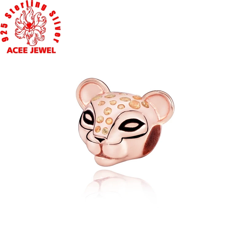 Новое поступление 100% серебряные бусины 925 пробы сверкающий Лев очарование